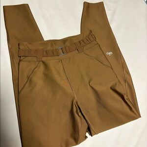 alo leggings with belt - xs - copper color